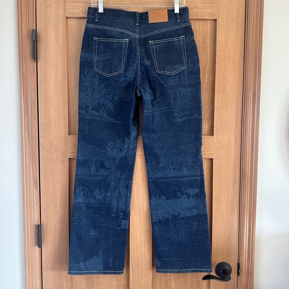 NWOT Lafayette 148 New York Postcards Laser Print York Denim Jeans 27​​ - Picture 5 of 13